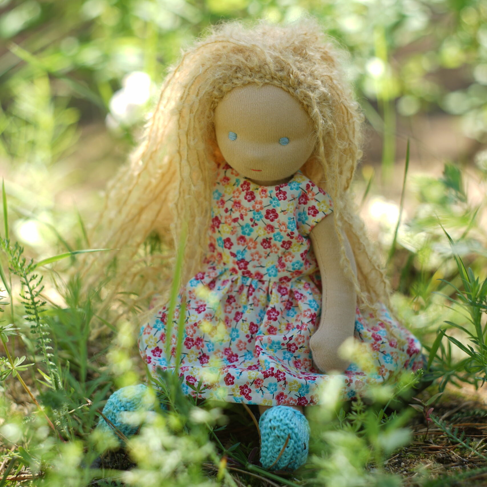 Waldorf doll with clothes, Soft sculpture doll, Organic doll 9 Waldorf doll