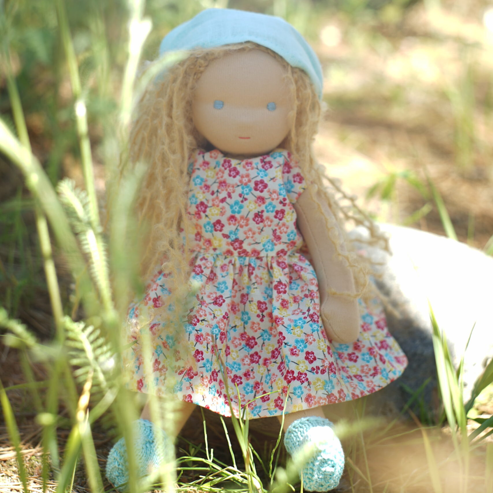 Waldorf doll with clothes, Soft sculpture doll, Organic doll 8 Waldorf doll