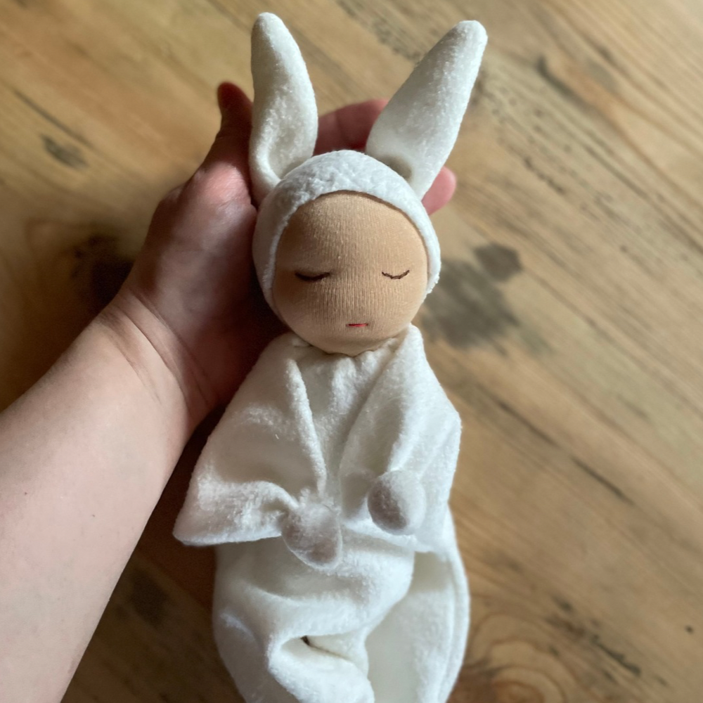 Waldorf Bunny Doll, Soft baby doll, Handmade organic doll 2 Waldorf Bunny Doll, Soft baby doll, Handmade doll